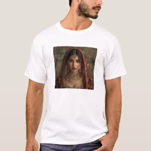 Camiseta Bonito Foto da Menina de Índia Presente Perfeito