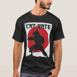 Camiseta Bonito Gato De Gato-Karato Para Artes Marciais Ki