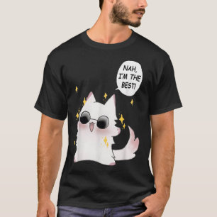 Camiseta Bonito Gato Engraçado Anime Nah Sou O Melhor Ir