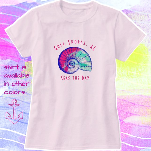 Camiseta Bonito Golfo Shores Alabama Seashell T Shirt (Criador carregado)