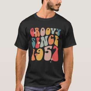 Camiseta Bonito Groovy Desde 1957 Estilo Flores Coloridas 6