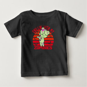 Camiseta Bonito Halloween morando com meu ursinho de pelúci