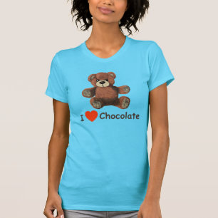 Camiseta Bonito I Coração (Amor) Chocolate Urso de Teddy