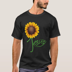 Camiseta Bonito Jesus Girassol Dão para Mulher Religiosa Cr