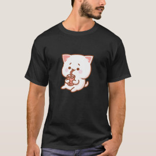 Camiseta Bonito Kawaii Boba Tea Cat Gatinho Gift Gift
