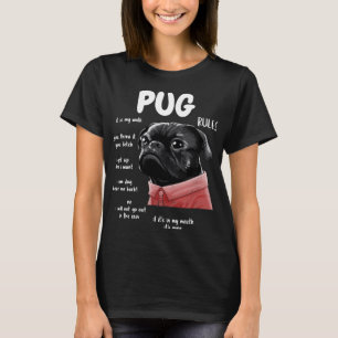 Camiseta Bonito Kawaii Engraçado Preto Cozinho Regras Para 