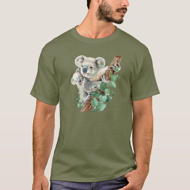 Camiseta Bonito Koala Bear Arte Animal Australiana (Frente)