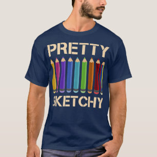 Camiseta Bonito Lápis Desenhos Arte Engraçada Sobre Arte Co