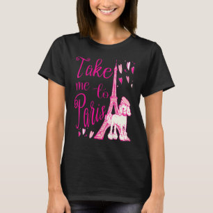 Camiseta Bonito Leve-me Para Paris Torre Eiffel Poodle Fran