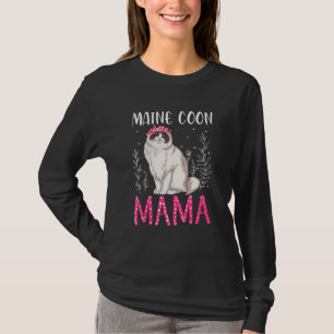 Camiseta Bonito Maine Coon Engraçado Matiz Mama Mães Mães M