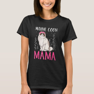 Camiseta Bonito Maine Coon Engraçado Matiz Mama Mães Mães M