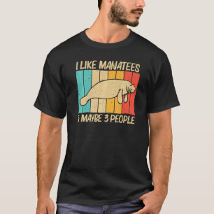 Camiseta Bonito Manateado Para Homens Vaca Marinha Dugong M