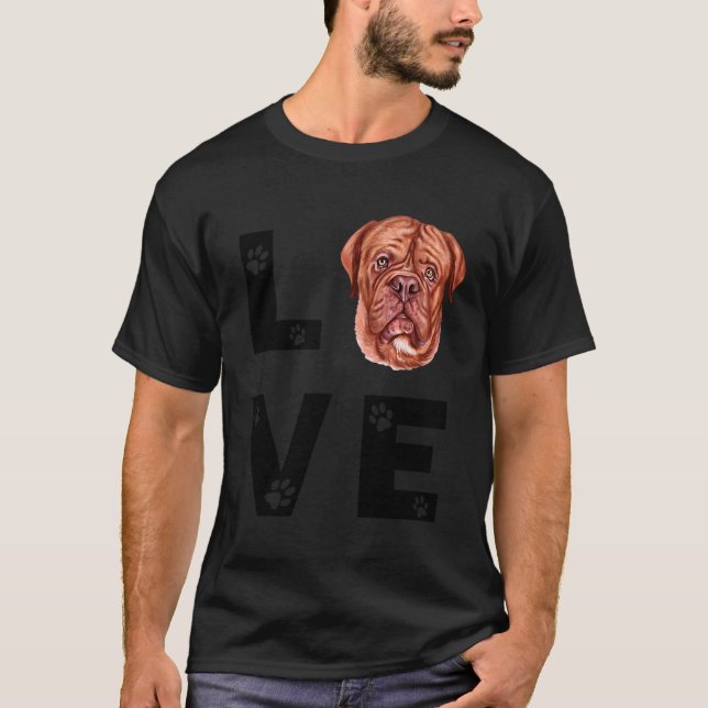 Camiseta Bonito Mastiff Cão Cachorro Adormecido Presente (Frente)