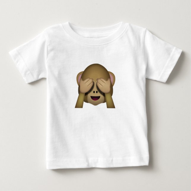 Camiseta Bonito não veja nenhum macaco mau Emoji (Frente)