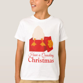 Camiseta Bonito Natal Humor, Pato de laranja engraçado, na