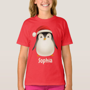 Camiseta Bonito Natal Pinguim Festivo Pinguim Personalizado