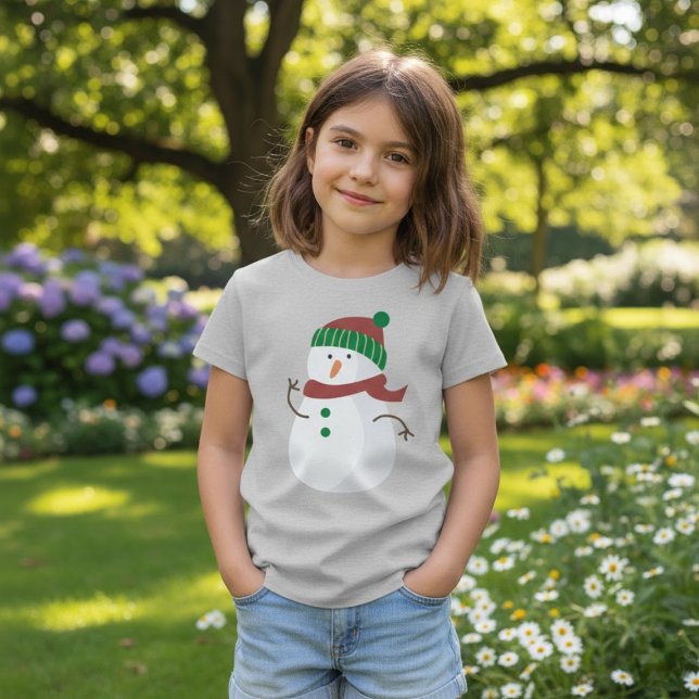 Camiseta Bonito Natal Snowman (Criador carregado)