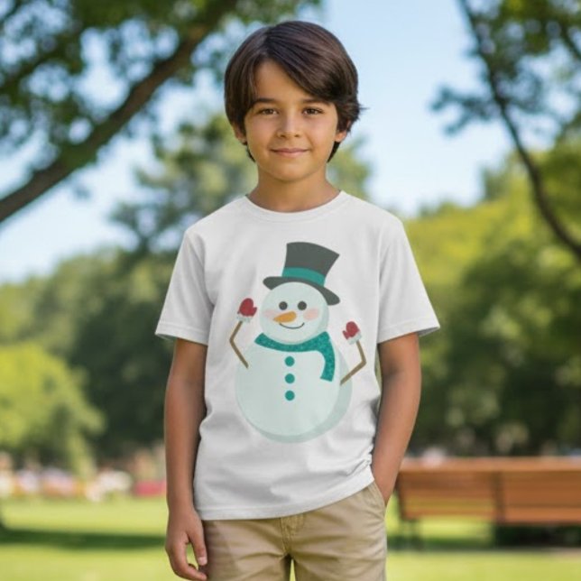 Camiseta Bonito Natal Snowman (Criador carregado)