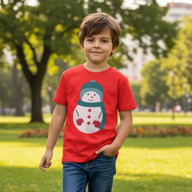 Camiseta Bonito Natal Snowman (Criador carregado)