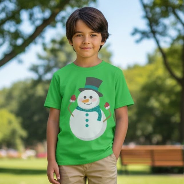 Camiseta Bonito Natal Snowman (Criador carregado)