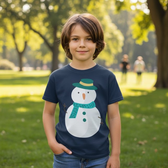 Camiseta Bonito Natal Snowman (Criador carregado)
