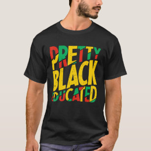 Camiseta Bonito Negra E Educada Negra-Negra-Mulher-Africana