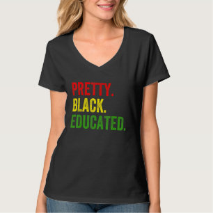 Camiseta Bonito Negra E Educada Negra-Negra-Mulher-Africana