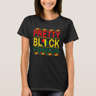 Camiseta Bonito Negra E Educada Negra-Negra-Mulher-Africana