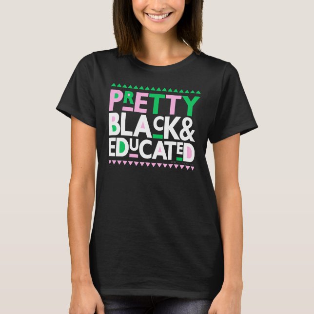 Camiseta Bonito negro e educado (Frente)