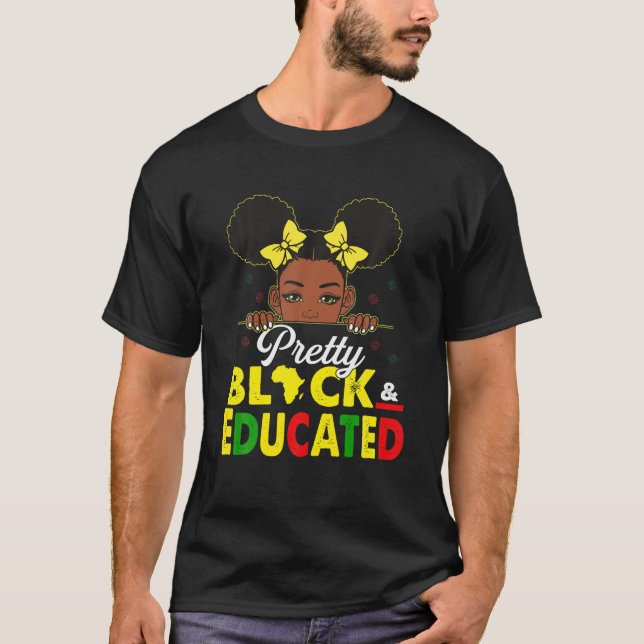 Camiseta Bonito Negro E Educado Eu Sou O Forte Africano (Frente)