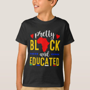 Camiseta Bonito negro e educado Eu sou o forte africano