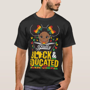 Camiseta Bonito negro e educado História africana Mês Ki