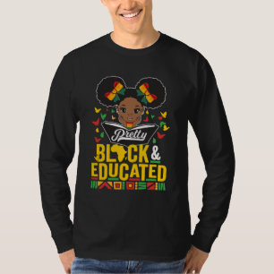 Camiseta Bonito negro e educado História negra mês