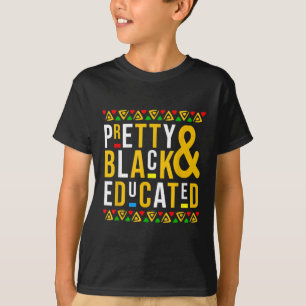 Camiseta Bonito negro e educado História negra mês