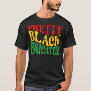Camiseta Bonito negro educado História negra mês negro