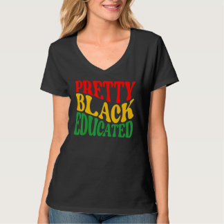 Camiseta Bonito negro educado História negra mês negro
