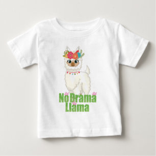 Camiseta Bonito nenhum lama do drama com coroa floral