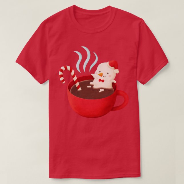 Camiseta Bonito Neve Derretido em Chocolate Quente (Frente do Design)