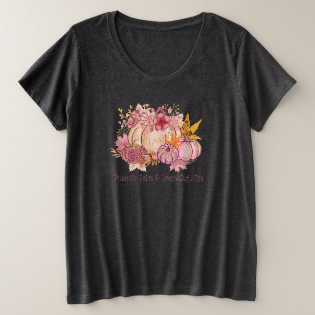 Camiseta Bonito no outono a rosa: Whimsy e Spice (Frente do Design)