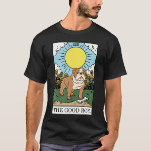 Camiseta Bonito O Bom Menino Bulldog Estético Cartão Tarot