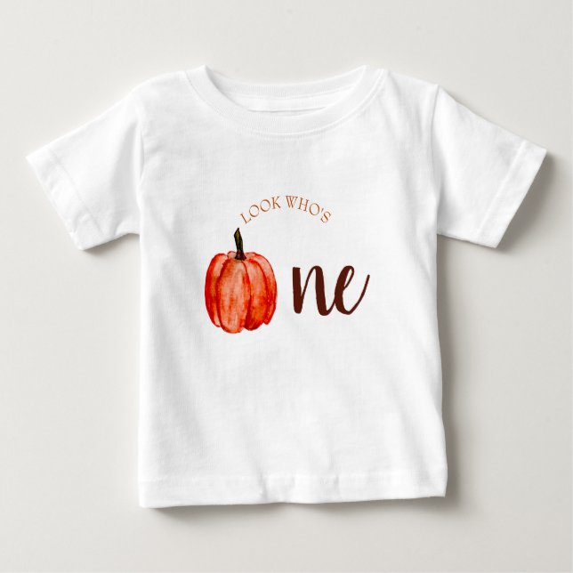 Camiseta Bonito Olhe quem é uma cor d'água abóbora laranja  (Frente)