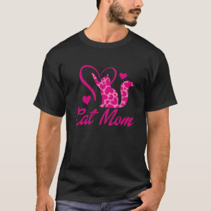 Camiseta Bonito Pai de Gato de Coração da Mãe Minha Garota 