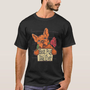 Camiseta Bonito Pai de Pug Nunca Orgulhoso Dia do Pai Apaix
