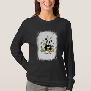Camiseta Bonito Panda Coelhinho De Ovo Caçando Ovo Colorido