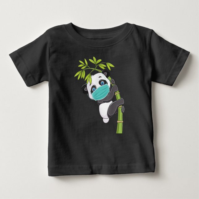 Camiseta Bonito Panda Veste Máscara Engraçado Panda Gift (Frente)