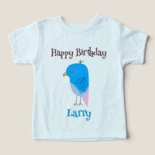 Camiseta Bonito Pássaro Feliz Aniversário Gift-Boy