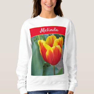 Camiseta Bonito Pastel Floral Tulip Red Womans