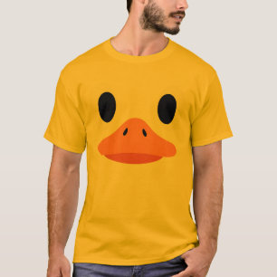 Camiseta Bonito Pato Rosto Halloween Figurino Engraçado Ani