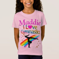 BONITO PERSONALIZADO EU AMO GINÁSTICA PARA CAMISEA