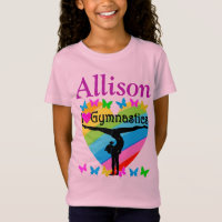 BONITO PINCO PERSONALIZADO EU AMO GYMNAST T SHIRT